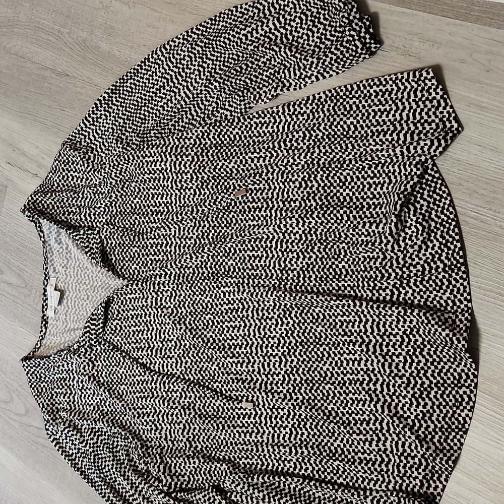 Liz Claiborne 3/4 Length Top, EUC. Size XL.